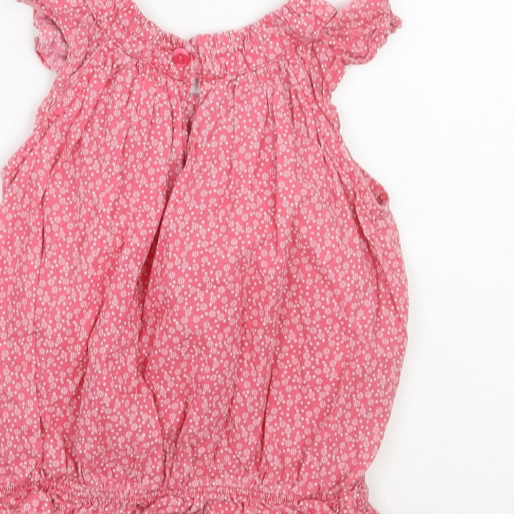 Fagottino Girls Pink Floral  Basic Tank Size 18-24 Months