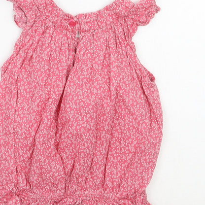 Fagottino Girls Pink Floral  Basic Tank Size 18-24 Months