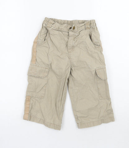 RJR.John Rocha Boys Beige   Cargo Trousers Size 7 Years