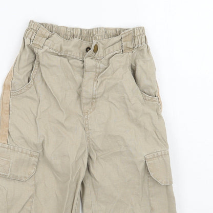 RJR.John Rocha Boys Beige   Cargo Trousers Size 7 Years