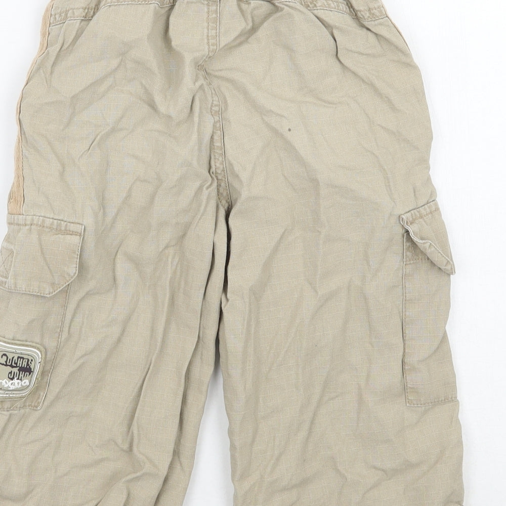 RJR.John Rocha Boys Beige   Cargo Trousers Size 7 Years