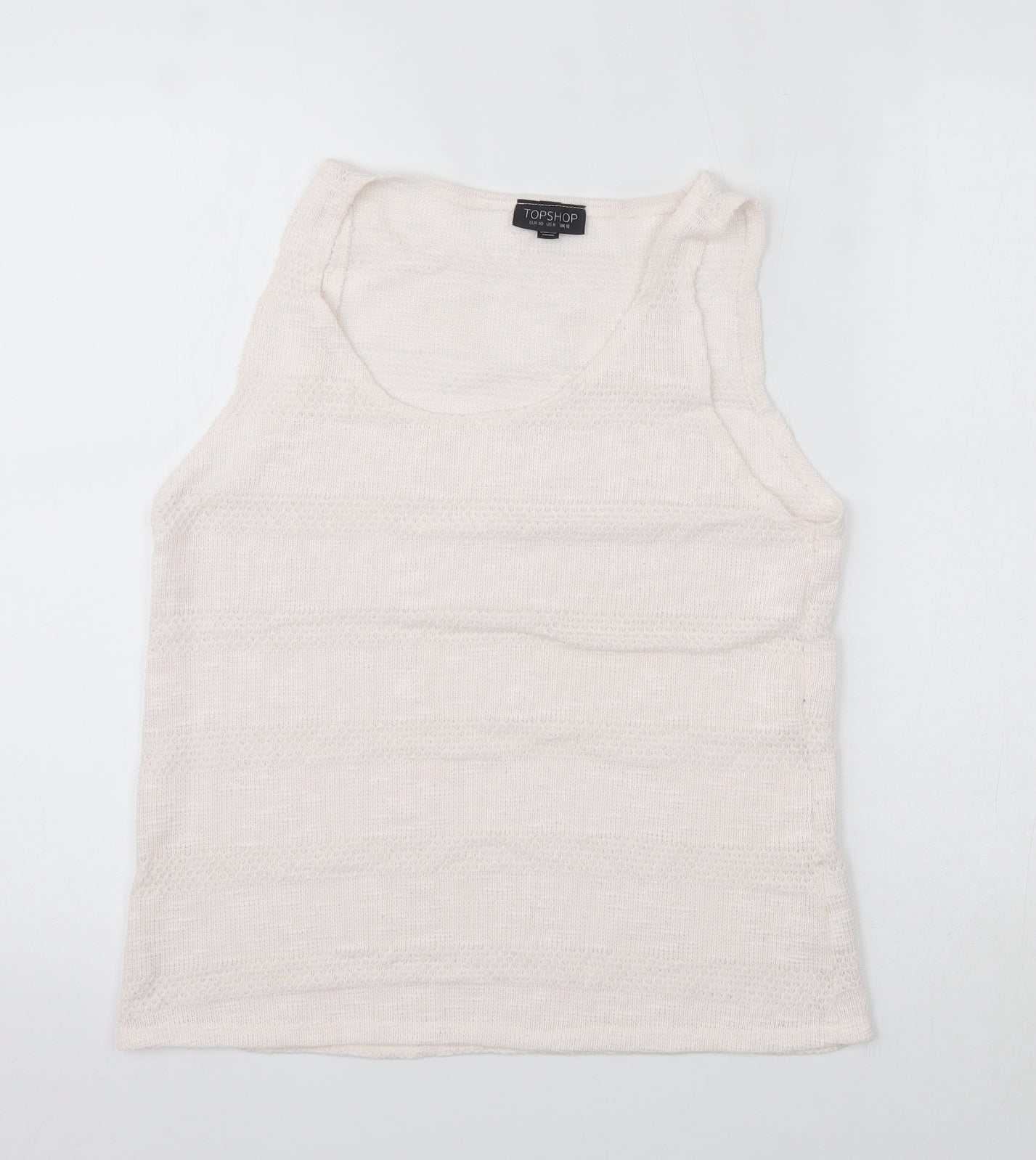 Womens UK Size 12 Topshop Pink Basic Tank