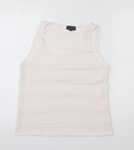 Womens UK Size 12 Topshop Pink Basic Tank