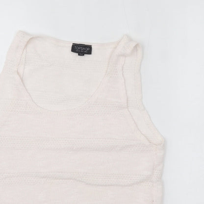 Womens UK Size 12 Topshop Pink Basic Tank