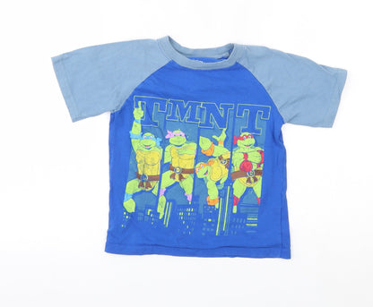 Nickleodeon Boys Blue   Basic T-Shirt Size 4 Years