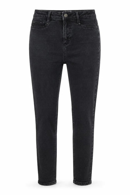 Front view of New Look women’s black denim skinny jeans, size UK 8, 26-inch leg