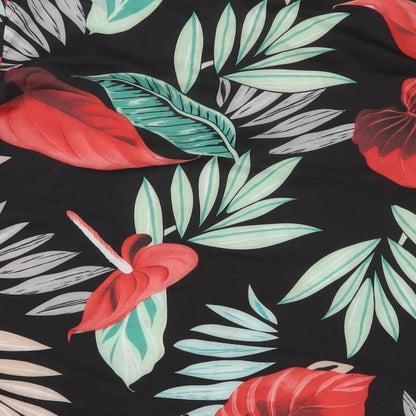 SheIn Womens Black Floral  Basic Blouse Size L