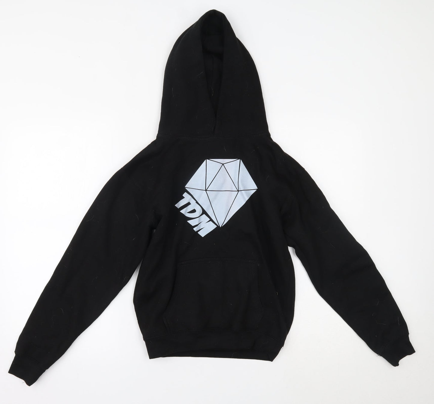 supersoft Boys Black   Pullover Hoodie Size 10-11 Years
