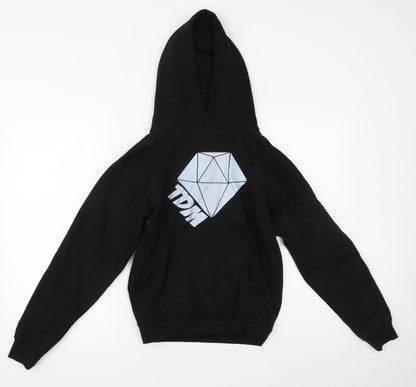 supersoft Boys Black   Pullover Hoodie Size 10-11 Years