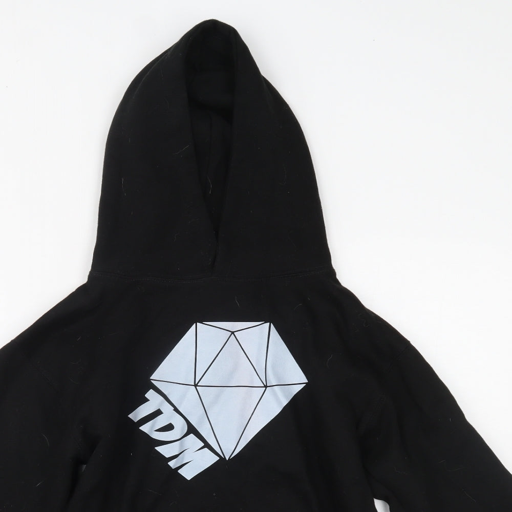 supersoft Boys Black   Pullover Hoodie Size 10-11 Years