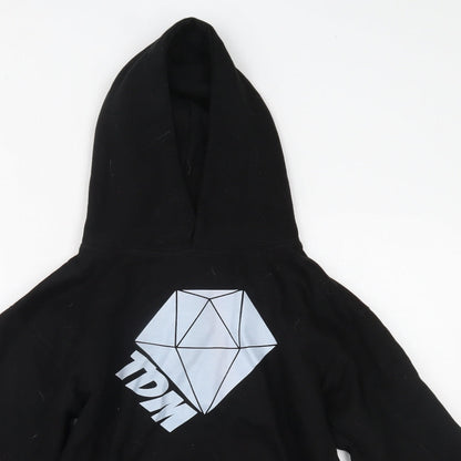 supersoft Boys Black   Pullover Hoodie Size 10-11 Years