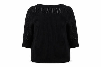Womens UK Size 14 Papaya Black Pullover Jumper