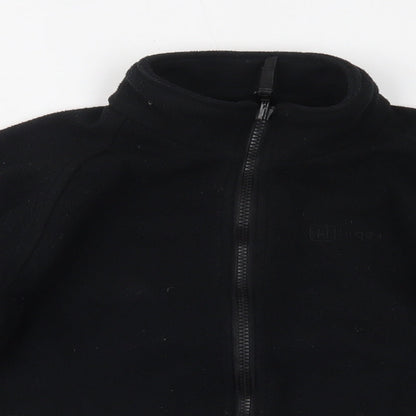 Close-up detail of Hi Gear boys’ black jacket, size 7-8, years