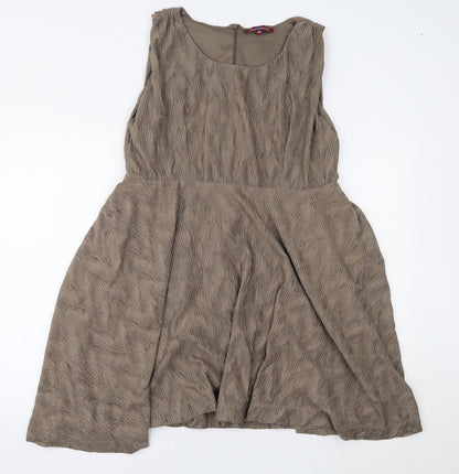 Uttam London Womens Beige   Fit & Flare  Size M