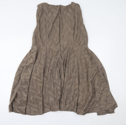 Uttam London Womens Beige   Fit & Flare  Size M