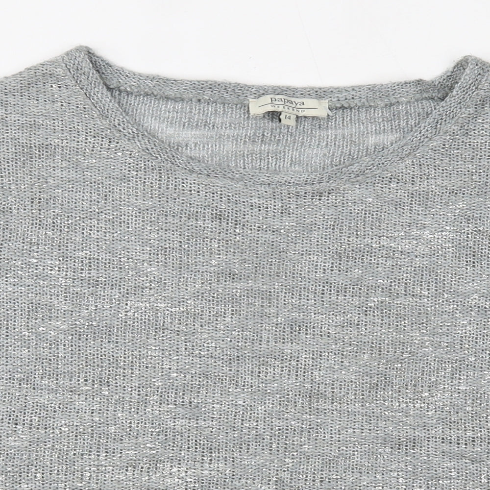 Papaya Womens Grey   Basic Blouse Size 14