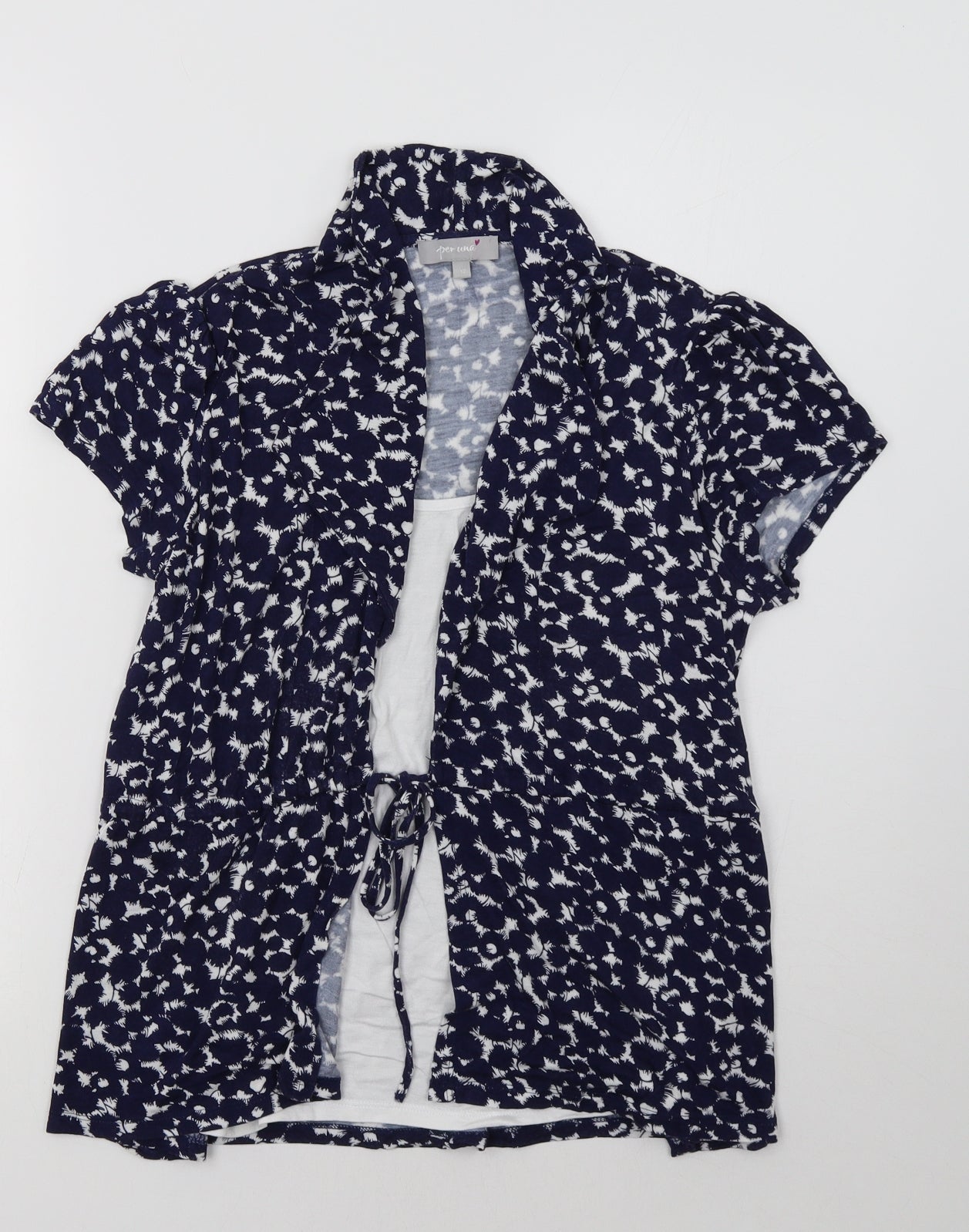 Womens UK Size 12 Per Una Blue Basic Blouse