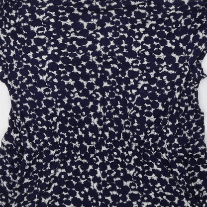 Womens UK Size 12 Per Una Blue Basic Blouse