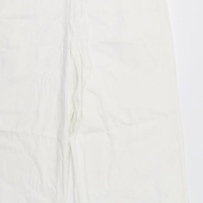 Womens UK Size 16 Look Regular Fit  White Trousers