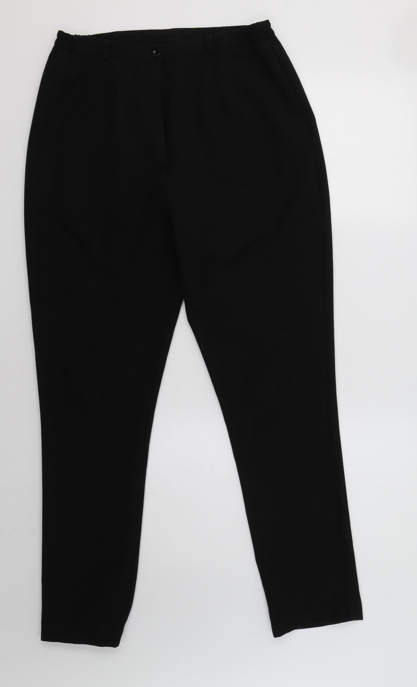 Womens UK Size 12 VINCI Regular Fit Dress Pants Black Trousers