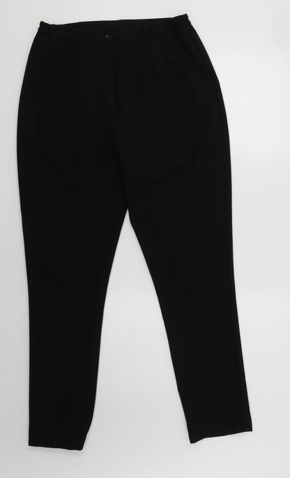 Womens UK Size 12 VINCI Regular Fit Dress Pants Black Trousers