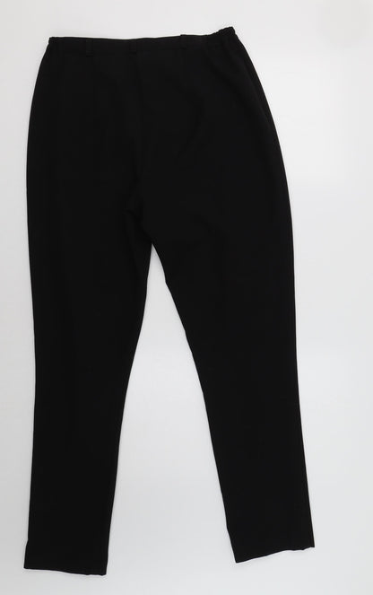 Womens UK Size 12 VINCI Regular Fit Dress Pants Black Trousers
