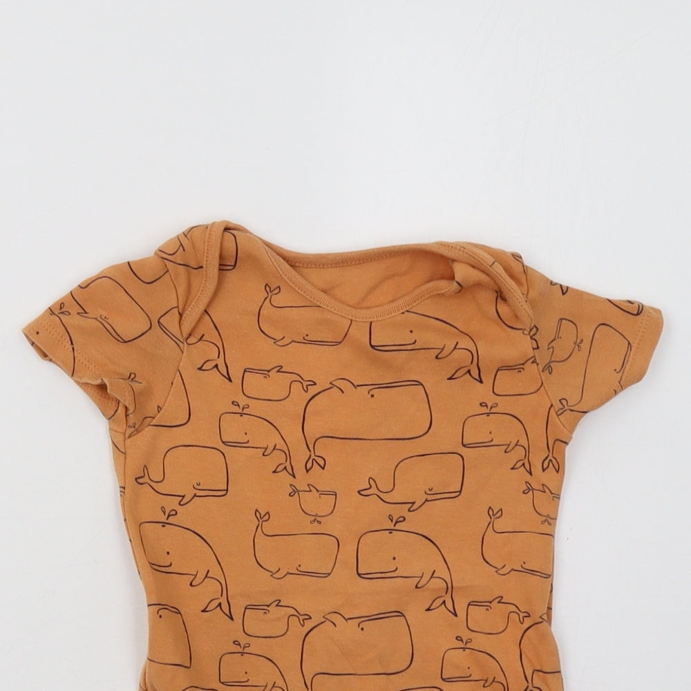 F&F Girls Orange   Romper One-Piece Size 2-3 Years  - Whale Print