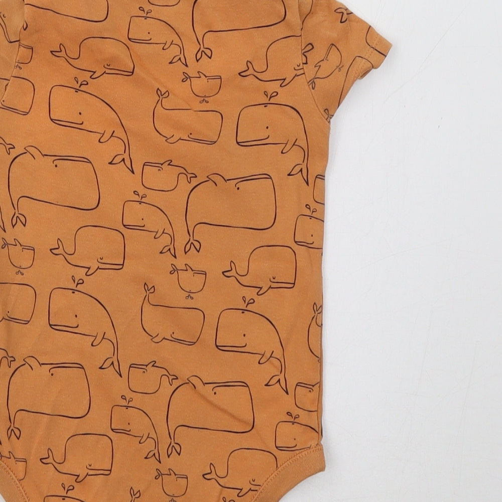 F&F Girls Orange   Romper One-Piece Size 2-3 Years  - Whale Print