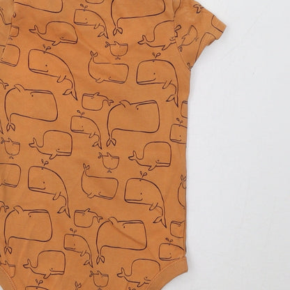 F&F Girls Orange   Romper One-Piece Size 2-3 Years  - Whale Print