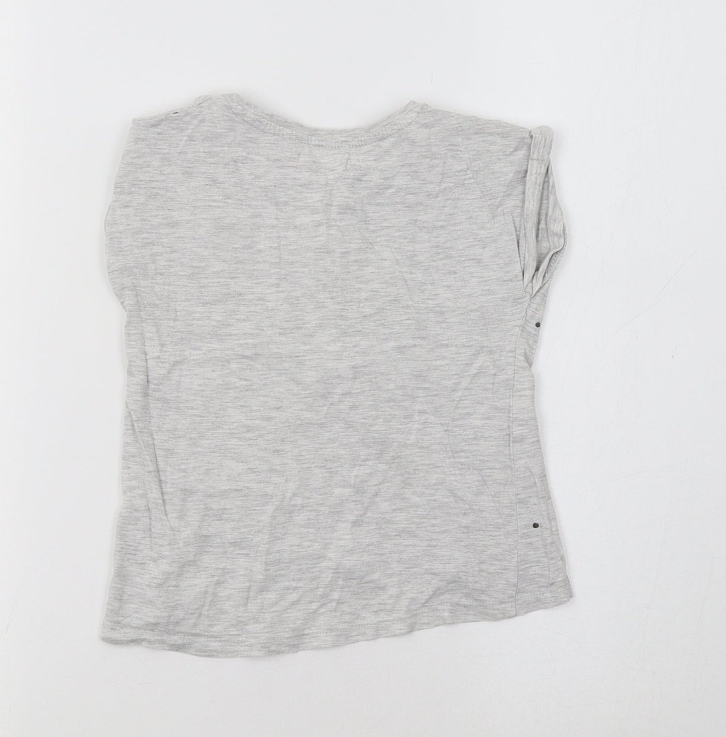 Cool Club Girls Grey   Basic T-Shirt Size 4-5 Years