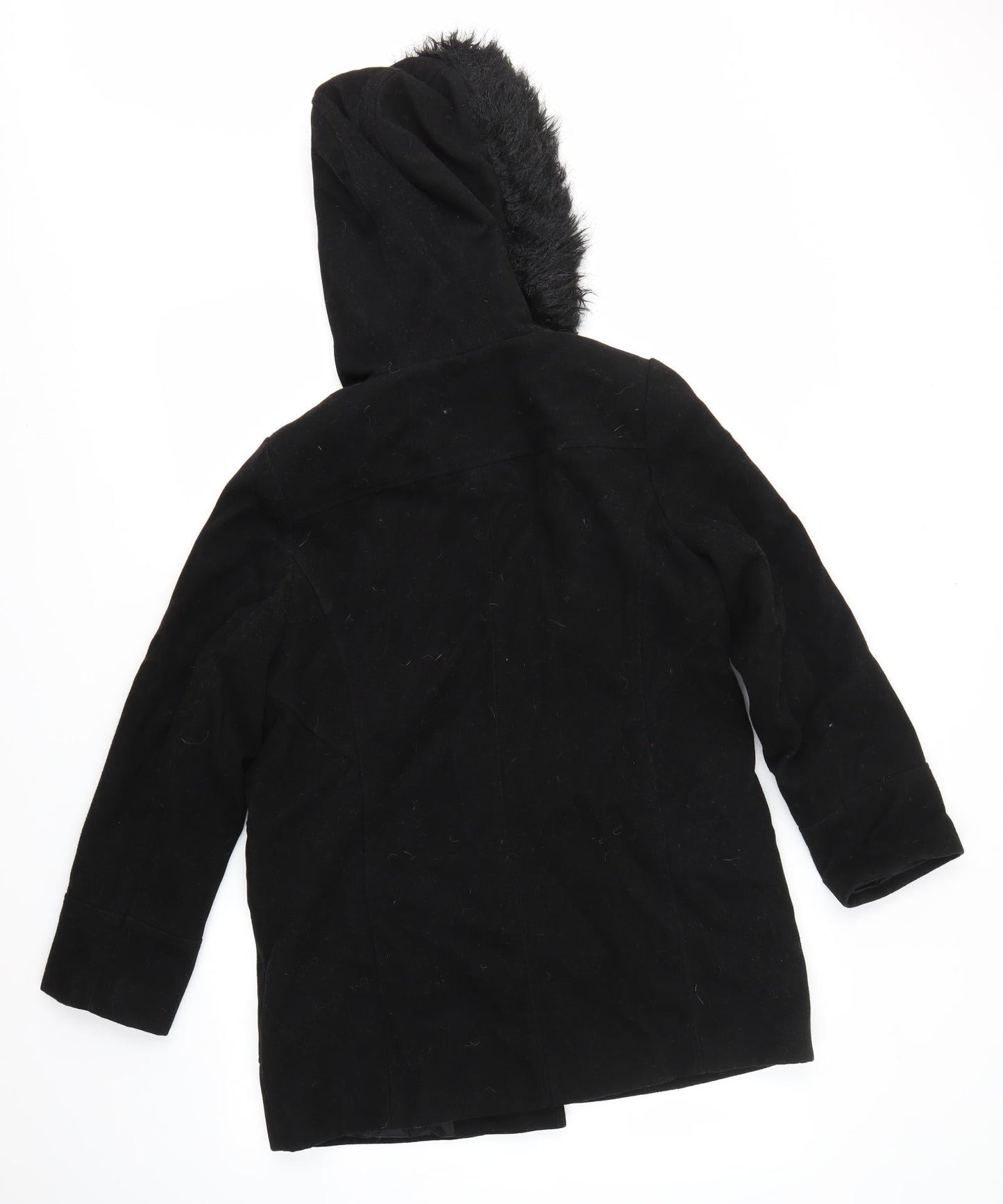 M&Co Womens Black   Overcoat Coat Size 10