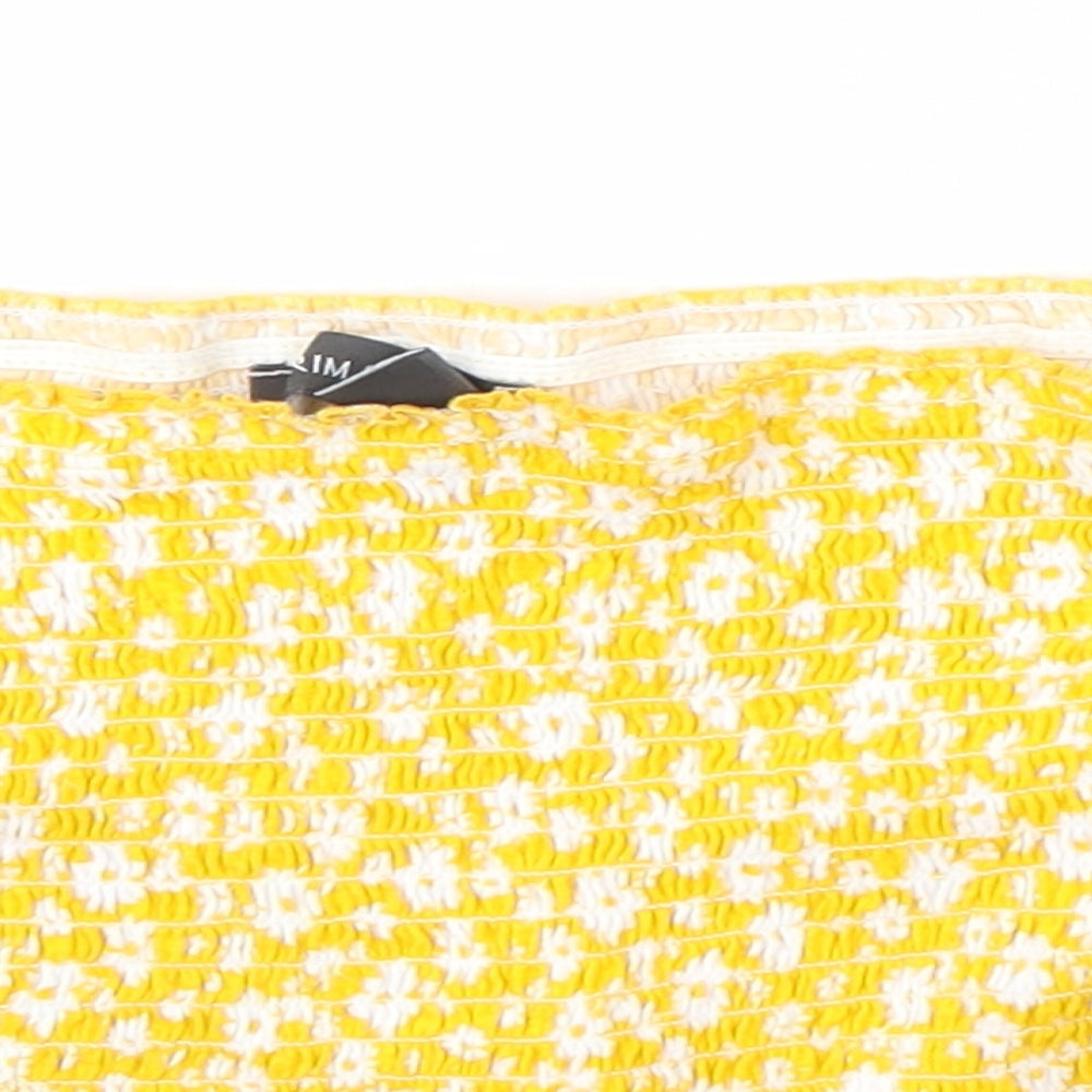 Primark Womens Yellow Floral  Basic Blouse Size S