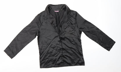 Camille Womens Black   Basic Button-Up Size 12