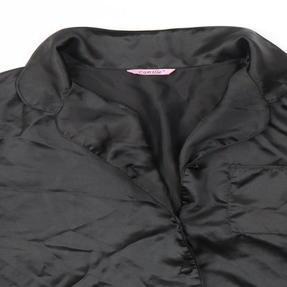 Camille Womens Black   Basic Button-Up Size 12