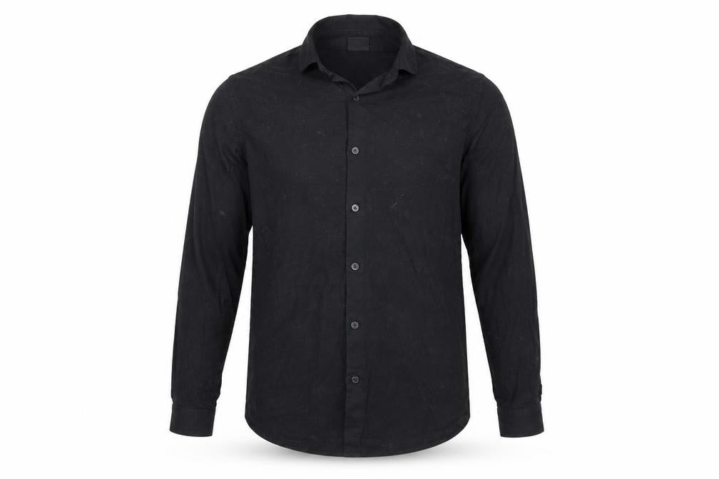 Mens UK Size M ASOS Black  Button-Up Long Sleeve Casual Shirt