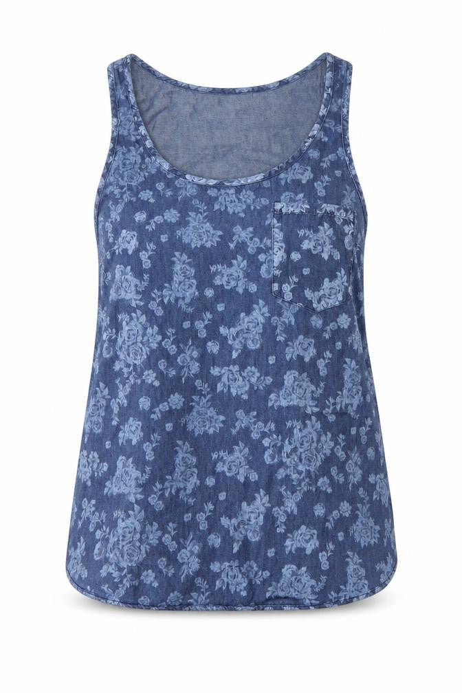 Womens UK Size S Mango Blue Basic Blouse