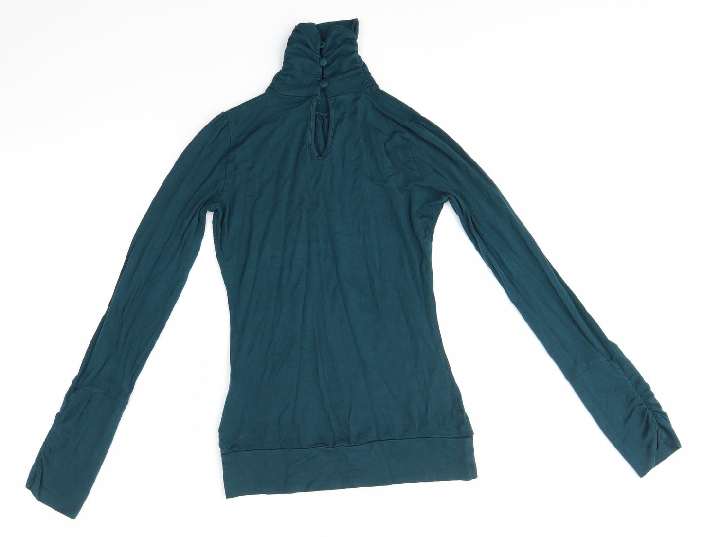 Womens UK Size 6 Warehouse Green Basic Blouse