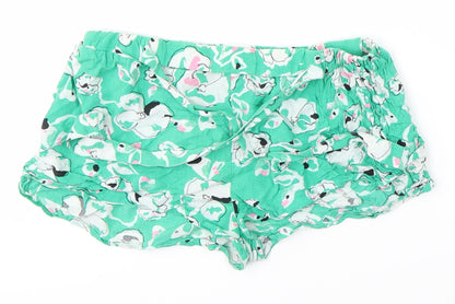 Primark Womens Green Floral  Boyfriend Shorts Size S