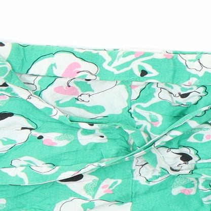 Primark Womens Green Floral  Boyfriend Shorts Size S