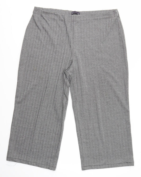 Womens UK Size 20 M&S Regular Fit Dress Pants Grey Trousers