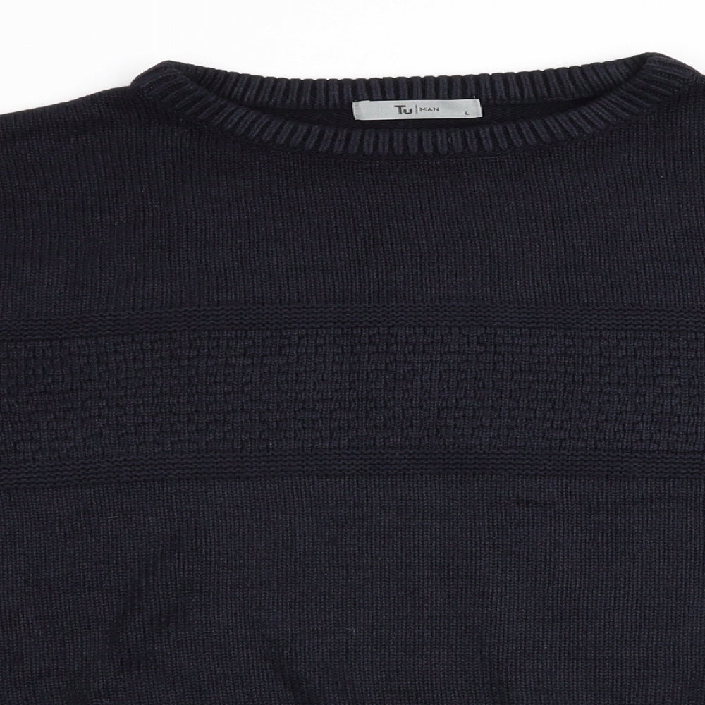 TU Mens Beige   Pullover Jumper Size L