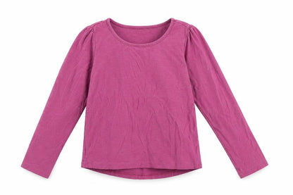 Front view of Tu girls’ pink basic casual, size 8, years - gathered shoulders