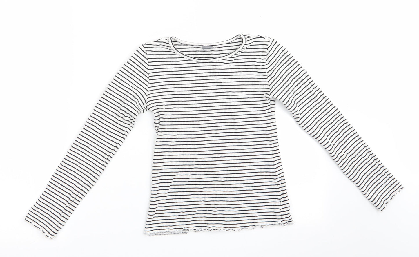 NEXT Girls Black Striped  Basic Casual Size 11 Years  - Black & White Stripe