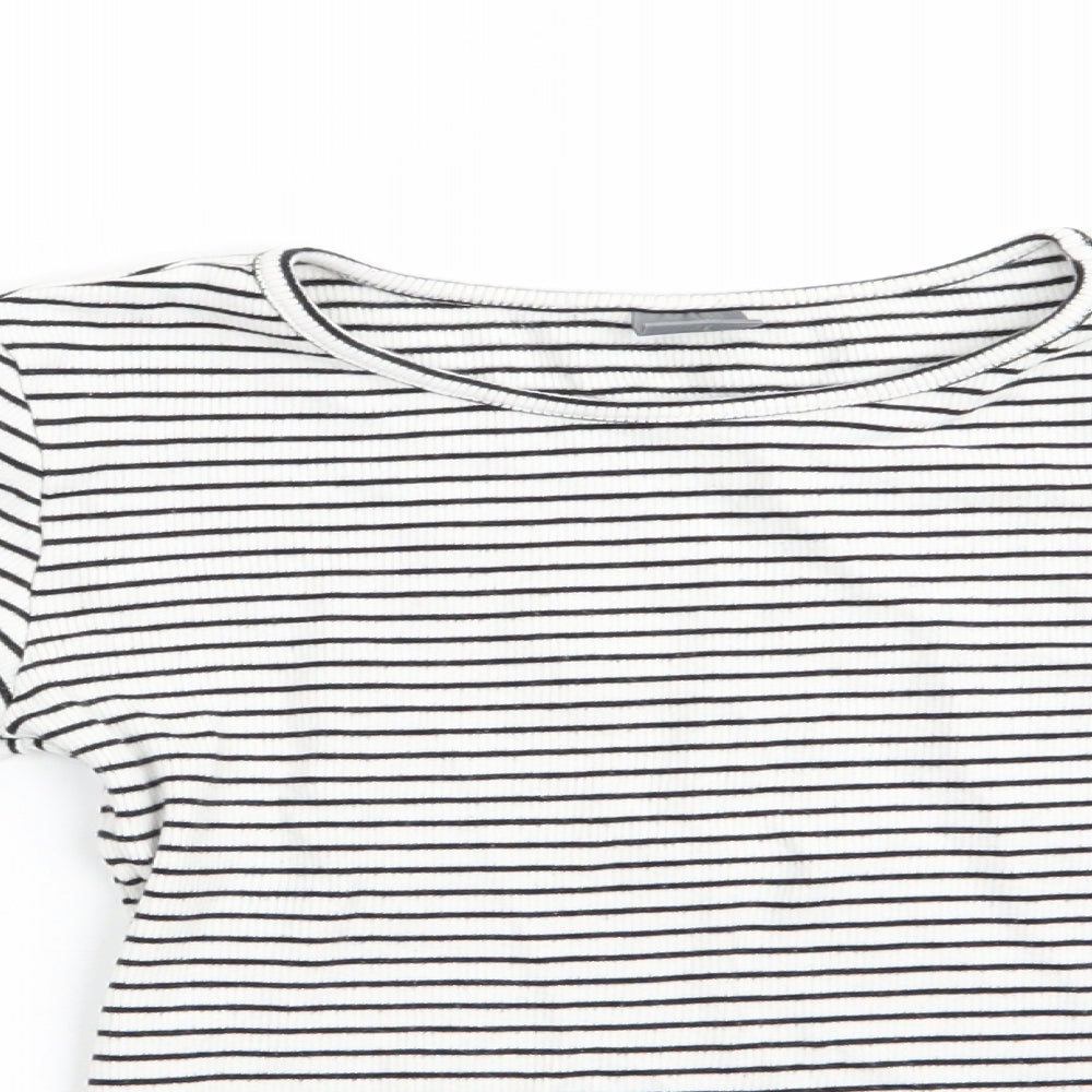 NEXT Girls Black Striped  Basic Casual Size 11 Years  - Black & White Stripe