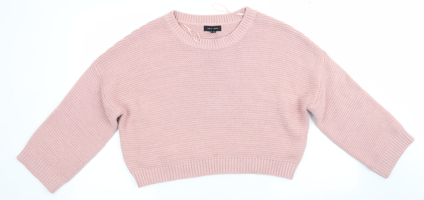 Womens UK Size S New Look Pink Pullover Jumper