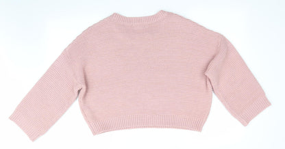 Womens UK Size S New Look Pink Pullover Jumper