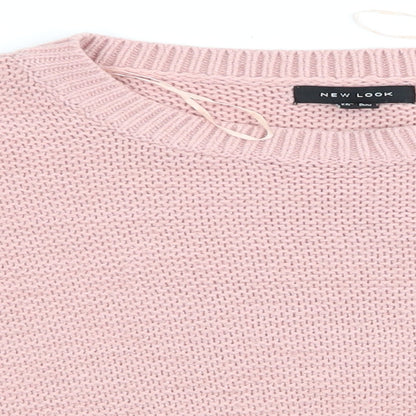 Womens UK Size S New Look Pink Pullover Jumper