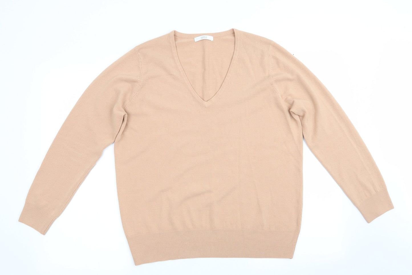 Womens UK Size  Marks and Spencer Beige Pullover Jumper