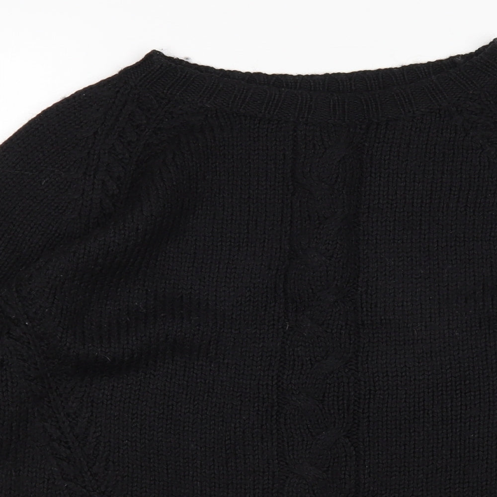 Womens UK Size M Preworn Black Pullover Jumper