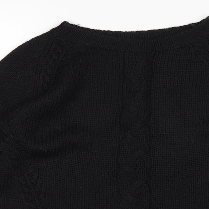 Womens UK Size M Preworn Black Pullover Jumper
